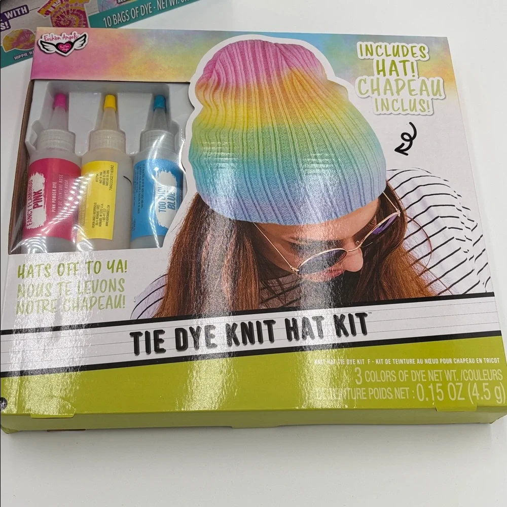 NIB Tie Dye Studio Vibrant Color Kit & Toe Dye Knit Hat Kit